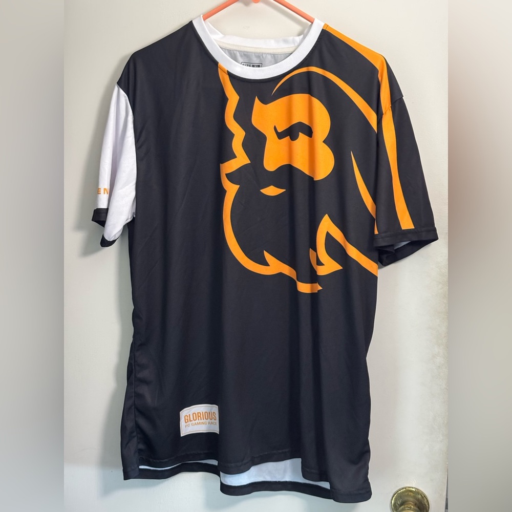 Black and Orange Men's XL PC MASTER RACE Jersey